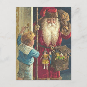 Gorgeous Christmas PostCard Victorian Santa