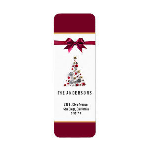 Gorgeous Christmas Return Address Label