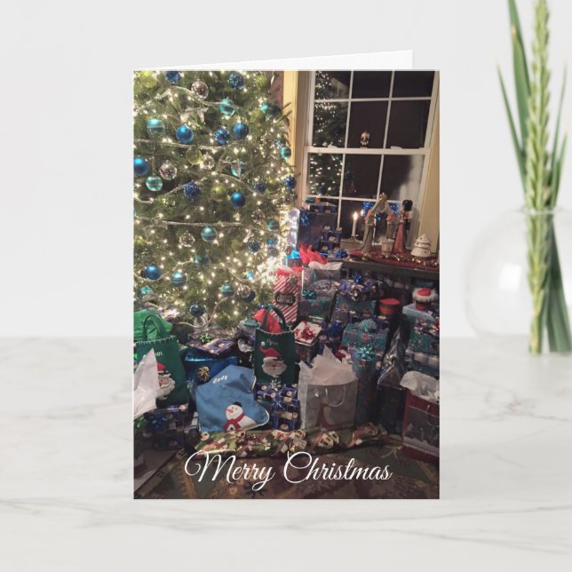 Gorgeous Christmas Tree and Decorations Card (Front)