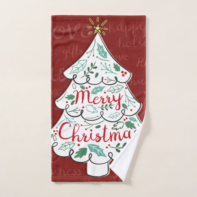 Gorgeous Christmas tree Hand Towel (Hand Towel)