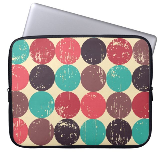 Gorgeous Circle Pattern Wallpaper Laptop Sleeve (Front)