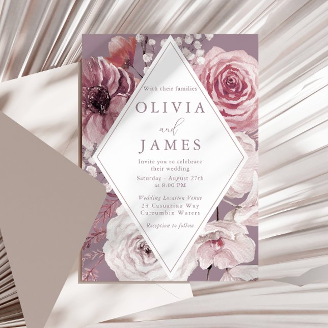 Gorgeous Classic Floral Frame Botanical Wedding Invitation (Creator Uploaded)