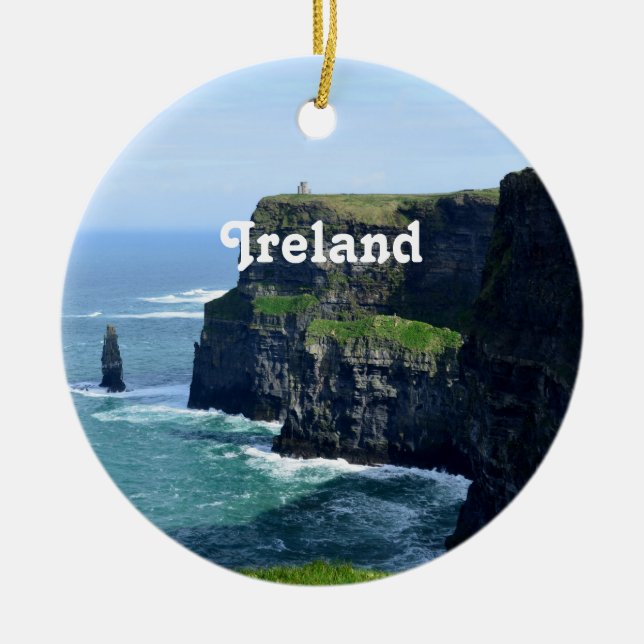 Gorgeous Cliffs of Moher Ceramic Ornament (Front)