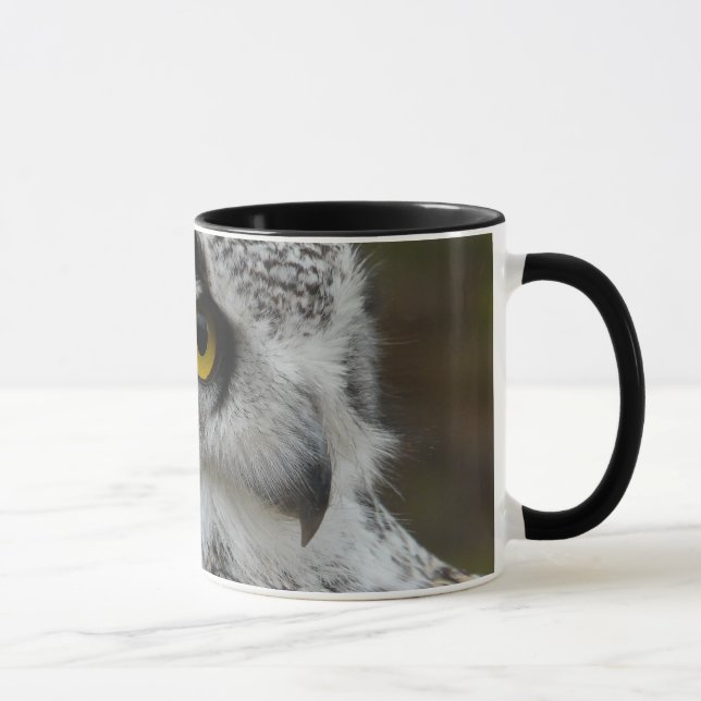 Gorgeous Close Up Owl Photograph Mug (Right)