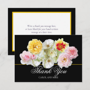 Gorgeous Colorful Roses Bridal Shower Thank You Card