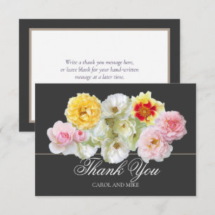 Gorgeous Colorful Roses Bridal Shower Thank You Card