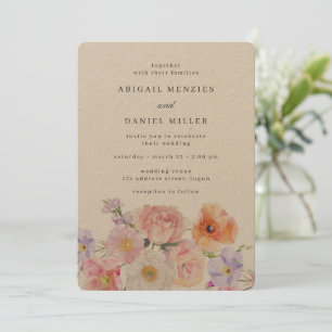 Gorgeous Colourful Floral Wedding Invitation