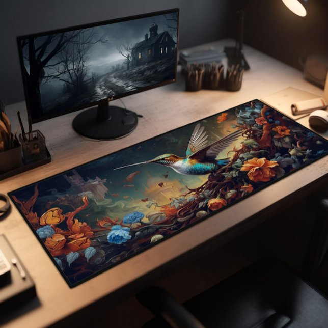 Gorgeous Colourful Hummingbird Desk Mat (Creator Uploaded)