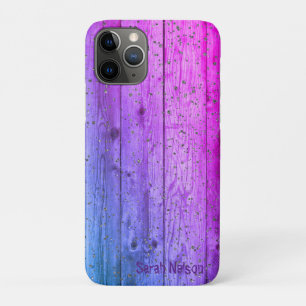 Gorgeous Cool Purple Vood Texture iPhone 11 Pro Case