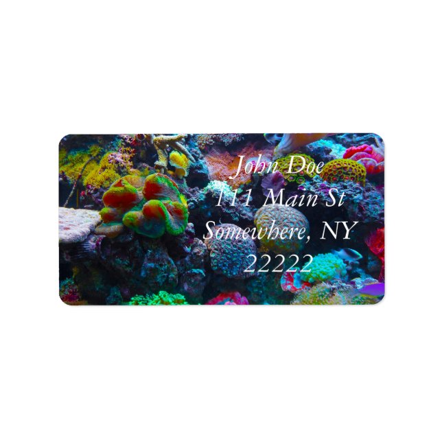 Gorgeous Coral Reef Label (Front)
