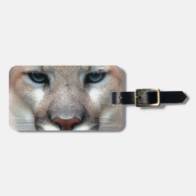 GORGEOUS COUGAR LUGGAGE TAG (Front Horizontal)