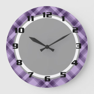 Gorgeous Country Chic Purple Patten Large Clock