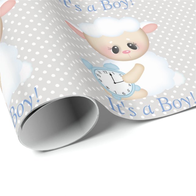 Gorgeous Custom Personalised Baby Shower Gift Wrapping Paper (Roll Corner)