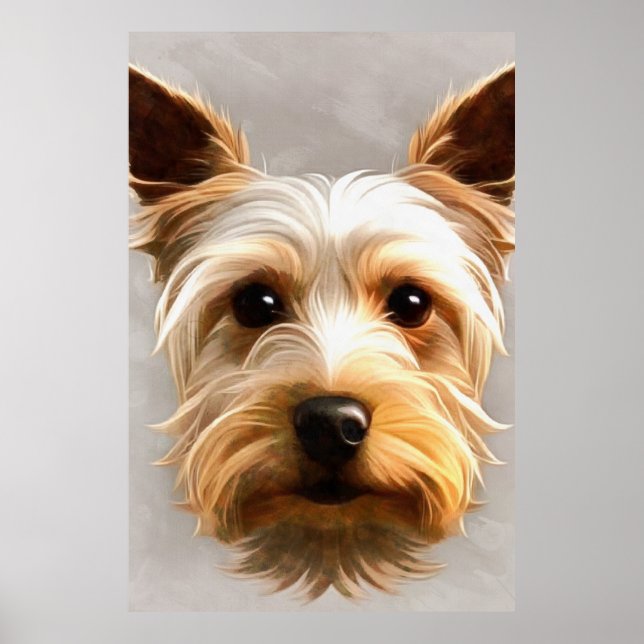 Gorgeous Cute Yorkshire Terrier Puppy Floating  Poster (Front)