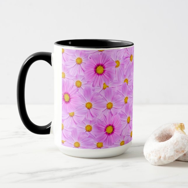 Gorgeous Cutter Flowers Mug (With Donut)