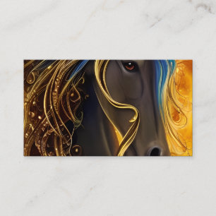 Gorgeous Dark Horse Triptych Business Card