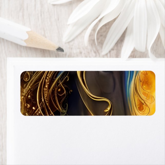 Gorgeous Dark Horse Triptych Return Address Label (Insitu)