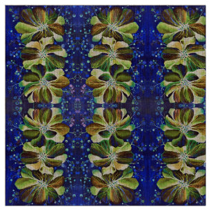 Gorgeous Delphinium Flowers Hand-Painted Pattern Fabric