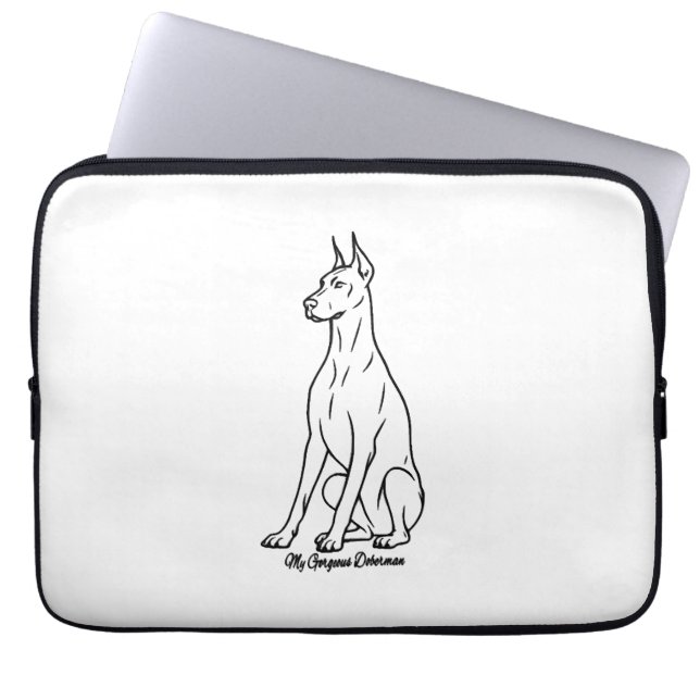 Gorgeous Doberman Laptop Sleeve (Front)