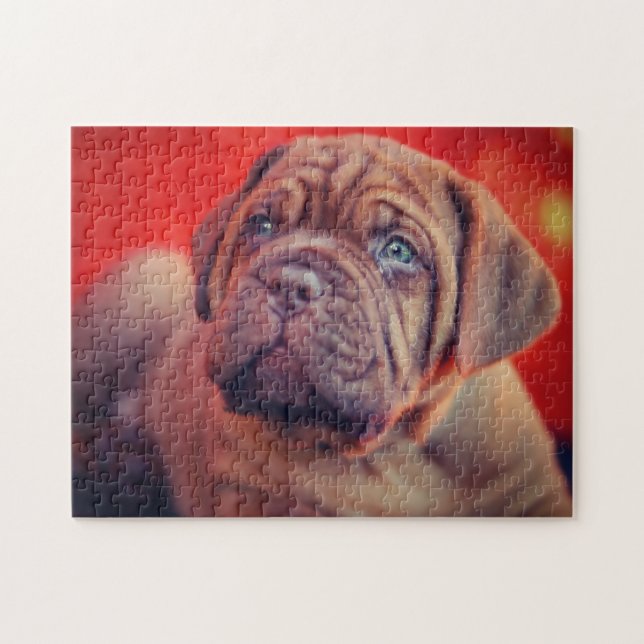 Gorgeous Dogue de Bordeaux puppy Jigsaw Puzzle (Horizontal)
