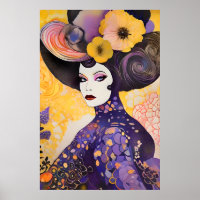 Gorgeous Drag Queen Klimt Style