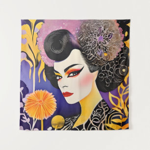 Gorgeous Drag Queen Purple Orange Tapestry