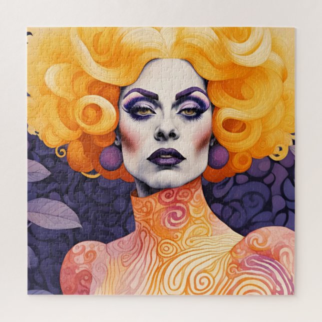 Gorgeous Drag Queen Red Hair Jigsaw Puzzle (Vertical)