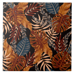 Gorgeous Earth Tone Tropical Ceramic Tile