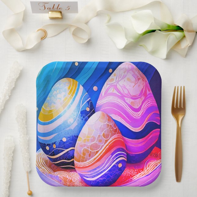 Gorgeous Easter paper plates (Wedding)