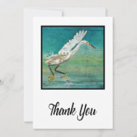Gorgeous Egret Coastal Beach Painted Art