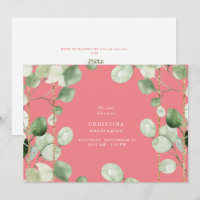 Gorgeous  Eucalyptus Peach Bridal Shower
