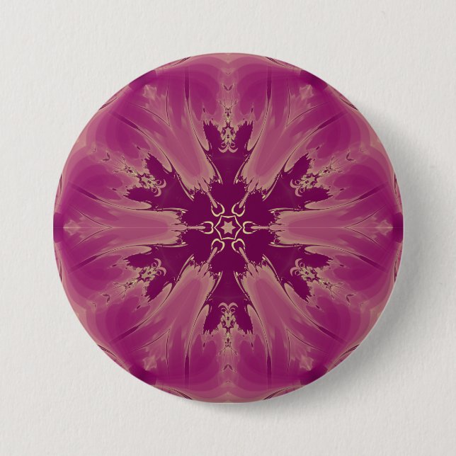 Gorgeous Exotic Flower Purple Shades 7.5 Cm Round Badge (Front)