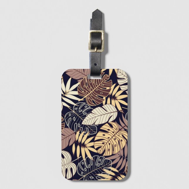 Gorgeous Fall Tropical Jungle Luggage Tag (Front Vertical)