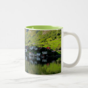Gorgeous fjords, Norway Two-Tone Coffee Mug