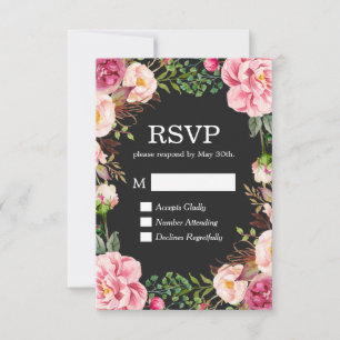 Gorgeous Floral Decor RSVP Respond Card
