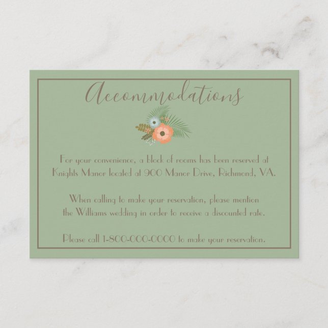 Gorgeous Floral Enclosure Card (Front)