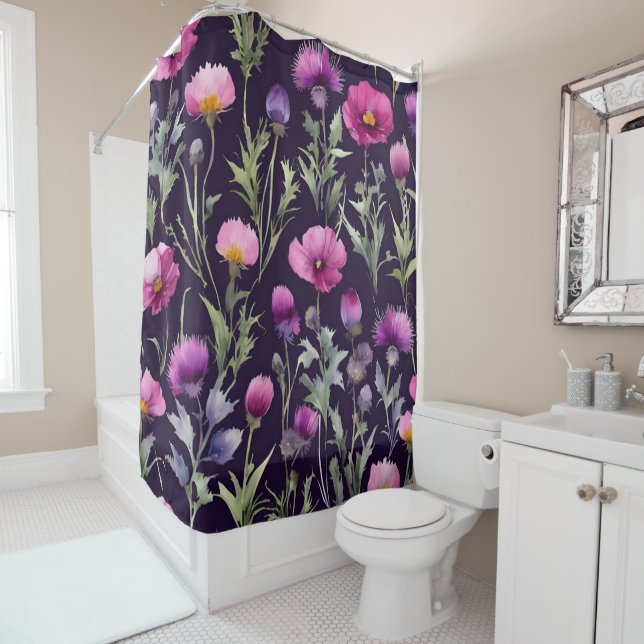 Gorgeous floral shower curtain (In Situ)