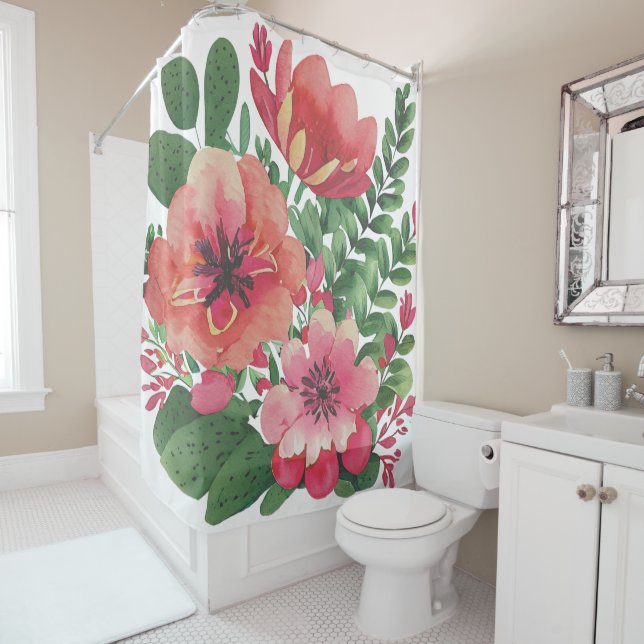 Gorgeous floral  shower curtain (In Situ)