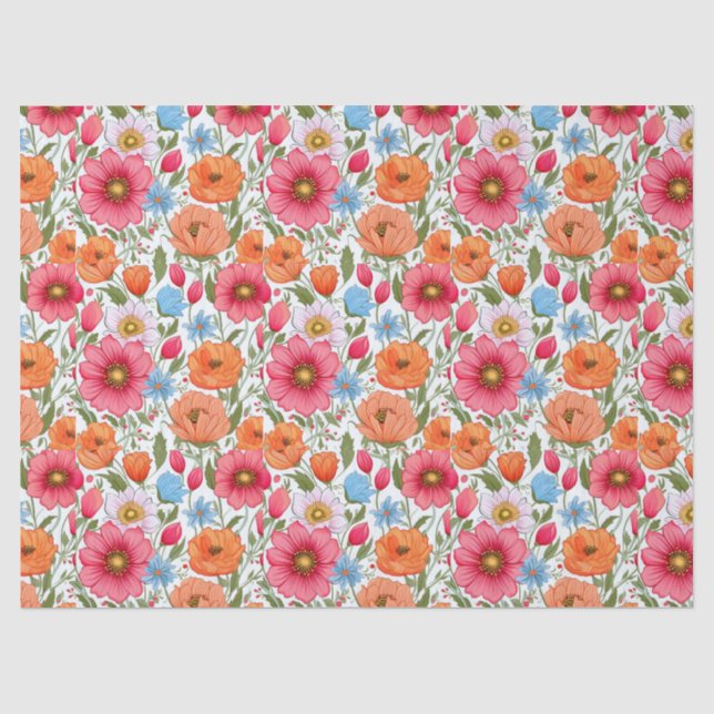 Gorgeous floral tissue paper (Front)