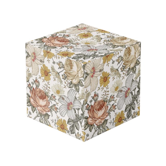 Gorgeous flowers cube (Front Angled)