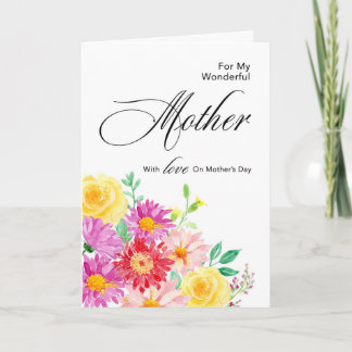 Gorgeous Flowers for Mother on Mother's Day Card