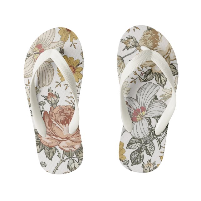 Gorgeous flowers kid's thongs (Footbed)