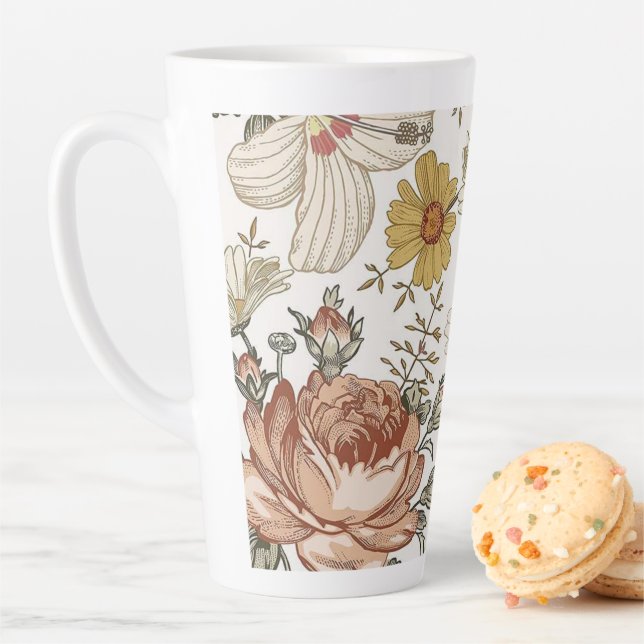 Gorgeous flowers latte mug (In Situ)