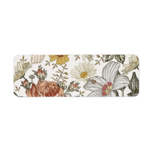 Gorgeous flowers return address label