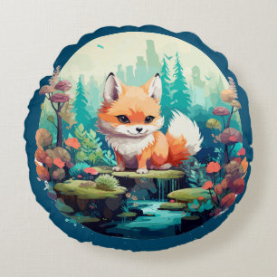 Gorgeous Fox Round Cushion