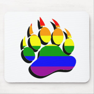 Gorgeous Gay Bear claw In Rainbow 3D RAISE EFFECT Mouse Pad