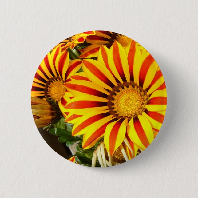 Gorgeous Gazania 6 Cm Round Badge (Front)