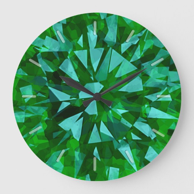 Gorgeous Gem Green Large Clock (Front)