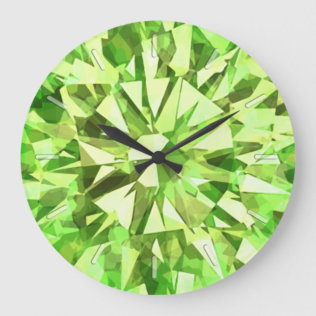 Gorgeous Gem Peridot Large Clock (Front)