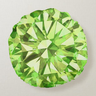 Gorgeous Gem Peridot Round Cushion